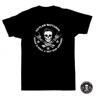Pánské tričko Outlaw Bastards Skull